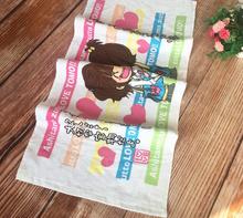 80x35cm Japan Cartoon Girls Face Towel Looped Hand Towel Terry Bath Towel 100% Cotton Eco-Printed 2024 - buy cheap