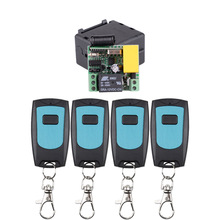 AC 220 v 1 10A CH Sem Fio RF Sistema de Interruptor do Relé de Controle Remoto Para Portas de Garagem Portas Portão Elétrico Da Lâmpada persianas Em 433 mhz
