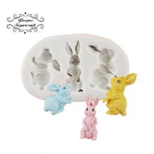 Yueyue Sugarcraft Rabbit  silicone mold fondant mold cake decorating tools chocolate gumpaste mold 2024 - buy cheap