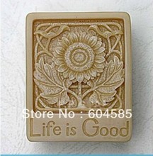 New Life is Good sun  flower  Craft Art Silicone Soap mold Craft Molds DIY Handmade soap molds 2024 - buy cheap