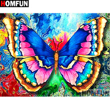 HOMFUN Full Square/Round Drill 5D DIY Diamond Painting "Color butterfly" Embroidery Cross Stitch 3D Home Decor Gift A12802 2024 - buy cheap