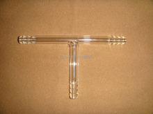 Conector de vidrio en forma de T para tubo de laboratorio, conexión de manguera de 10MM, la longitud del brazo es de 60MM 2024 - compra barato