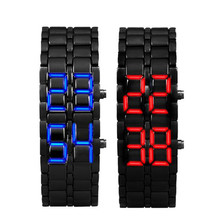 Super Cool Men's Watches 2PCS Lava Style New Fashion Casual Bracelet LED Watch Male Wrist Watch Clock Hodinky Relogio Masculino 2024 - buy cheap