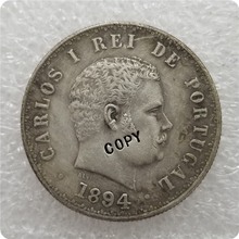 Réplica de moneda conmemorativa de PORTUGAL, réplica de moneda coleccionable, 1894,1895,1900, 500 REIS 2024 - compra barato