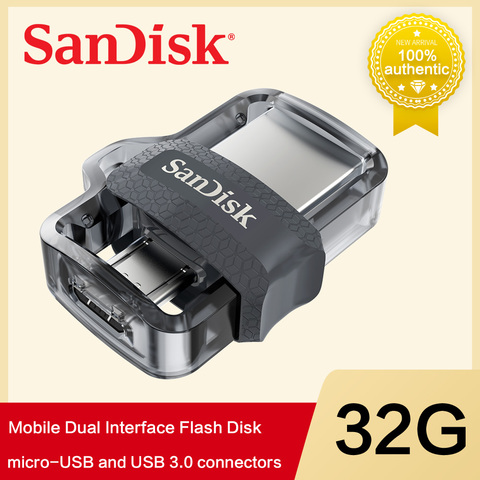 SanDisk OTG USB Flash Drive 32GB 16GB USB 3.0 Dual Mini Pen Drives 128GB 64GB PenDrives for PC and Android phones 2022 - buy cheap