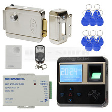 DIYSECUR Fingerprint 125KHz ID Card Reader Electric Lock Door Access Control System Kit + Door Bell + Remote Control 2024 - buy cheap