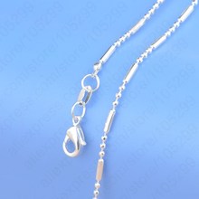 Nice colar de prata esterlina 925 18 "1 peça, joia com correntes e fechos de lagosta, para presente, nova moda 2024 - compre barato