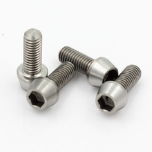 M6x16mm Titanium Ti Screws Bolts Taper Head Screws Bike Bicycle Bolt Screw 4Pcs/lot 2024 - buy cheap