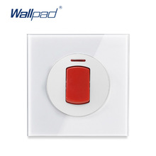 Настенный светильник Wallpad, настенный выключатель из хрустального стекла, 20 А, светодиодный индикатор, 2019 2024 - купить недорого