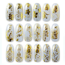 108PCS 3D Stickers For Nails Foil Flower Nail Design Sliders Nail Stickers Manicure Gold Foil Polish Strips Stickers ZJ11060 2024 - buy cheap