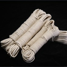 8mm 50m cuerda de algodón trenzado cordón de algodón con núcleo Natural fuerte DIY trabajo a mano todo propósito cuerda para tendedero envío gratis 2024 - compra barato
