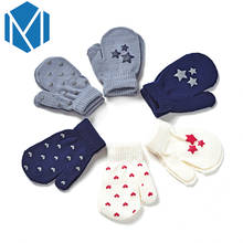C Kid Mittens Children Winter Knitted Gloves For Boys Girl Dot Star Heart Pattern Fingerling Luvas Soft Warm Mitten Handschoenen 2024 - buy cheap