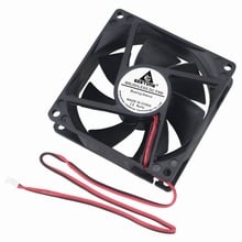 Gdstime 2 Pieces 12V PC Computer Case DC Cooling Fan 80mm x 25mm 80x80x25mm Two Wires 2Pin 3.14 inch 8cm 2024 - buy cheap