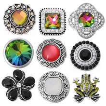 5pcs/lot 2019 High Quality 18mm Snap Button Jewelry Colorful Flower Snap Buttons Fit Snap Bracelet for Women Snaps Jewelry 2024 - buy cheap