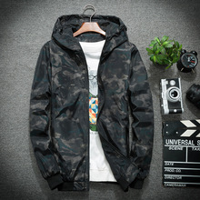 New Mens Hooded Baseball Jacket Spring Autumn Casual Men's Camouflage Thin Coats Male Loose Fashion Outwear Sportswear Top 4XL 2024 - buy cheap