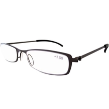 R12019 Stainless Steel Frame Rubber Temple Tips Reading Glasses W/Case&Cloth+1.0/1.25/1.50/1.75/2.0/2.25/2.5/2.75/3.0/3.5/4.0 2024 - buy cheap