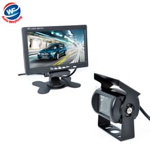 Câmera infravermelha com monitor lcd de 7 polegadas, infravermelho, visão traseira, câmera para estacionar, carro, ônibus, caminhão, 15m ou 20m 2024 - compre barato