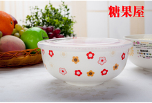 Fiambrera china de hueso fino de 7 pulgadas, contenedor de comida, cuencos de colores para mezclar ensaladas de frutas, cuenco para servir bufet o cuenco de ramen 2024 - compra barato