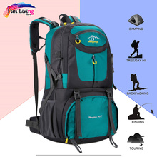 Mochila grande 60l para atividades ao ar livre, bolsa esportiva, à prova d'água, para escalada, caminhadas, acampamento, montanhismo, bicicleta, academia, bolsa de viagem unissex 2024 - compre barato