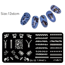 6CM*12CM stamping nail Stamping Plates For Nail DIY Stencil Design Stamping Template Stainless Steel Manicure Tools 2024 - buy cheap