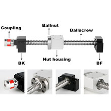 SFU1610 200 to 1000mm rolled ball screw C7 with end machined + 1610 ball nut + nut housing+BK/BF12 end support + coupler RM1610 2024 - buy cheap