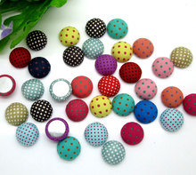 50Pcs 15mm Mixed Fabric Covered Buttons Cabochon Scrapbooking Sewing Diy Accessories Cloth Fabric Flatback Button 2024 - buy cheap