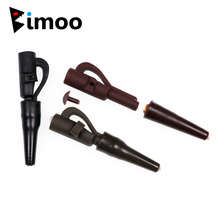 Leadclip & tailrubber Bimoo 100 conjunto de Pinos de Segurança para a Pesca Da Carpa Rig o uso do sistema de seguro de chumbo clipe giratório com leads Preto Marrom Verde 2024 - compre barato