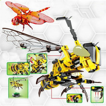 Insect Honeybee Dragonfly DIY Assembled Blocks Toy Boy Intelligence Assembled Blocks Toy for Children Compatible 2024 - buy cheap