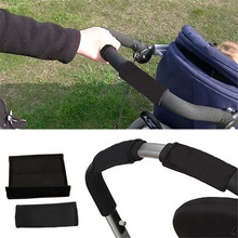 2pcs/Pair New Baby Stroller Accessories Carriage Front Handle Pram Black Neoprene Magic Tape Bumper Bar Cover bebek Arabasi 2024 - buy cheap
