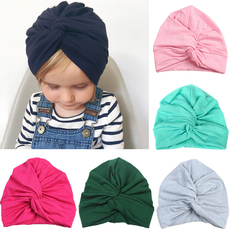 Kid Girl Turban Infant Toddler Hat Twist Knot Indian Cap Beanie Comfy Headwrap
