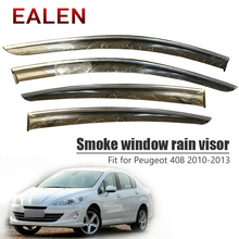 EALEN-respiradero de ABS deflectores solares para coche, accesorios de protección, 4 Uds./1 Juego, Visor de ventana de humo, lluvia, para Peugeot 408, 2010, 2011, 2012, 2013 2024 - compra barato