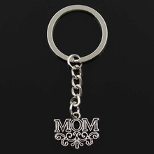 Fashion Mom Flower 18x22mm Pendant 30mm Key Ring Metal Chain Silver Color Men Car Gift Souvenirs Keychain Dropshipping 2024 - buy cheap