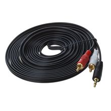 Las mejores ofertas 5m jack Cinch AUX cable de audio 3,5mm jack on 2 * RCA enchufe 2024 - compra barato