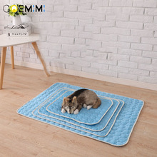 Pet Pad Summer Cooling Mat Dog Beds Mats Blue Pet Ice Pad Cool Cold Silk Moisture-Proof Cooler Mattress Cushion Puppy Sleeping 2024 - buy cheap