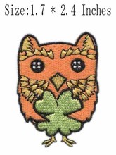 Lucky bird-parche bordado ancho para coser en la ropa, hojas verdes, 1,7" 2024 - compra barato