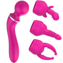 Sex Toy AV Dual Vibrator Massage 10 Frequency 3 headgear Licking Masturbator Nipples Clitoris G-spot Vagina Stimulate Magic Wand 2024 - buy cheap