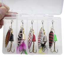 5 Pcs / lot Fishing Spoon Lures Spinner Bait 7.7g Fishing Wobbler Metal Baits Spinner Bait isca Artificial With Box Suit 2024 - buy cheap