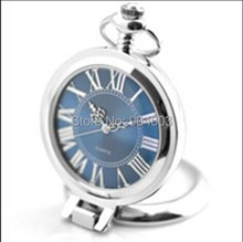 (1010 S) карманные часы с увеличительным стеклом, большие размеры 47 мм, цвет серебристый, 12 шт./лот, бесплатная доставка. 2024 - купить недорого