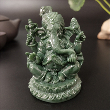 Ganesha Statue Buddha Elephant God Sculptures Figurines Man-made Jade Stone Ornaments Flowerpot Home Decoration Buddha Statues 2024 - buy cheap
