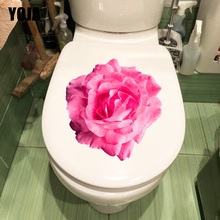 YOJA 22.5X21.6CM Blooming Rose Home Decor Living Room Wall Decal Toilet Seat Stickers T1-1916 2024 - buy cheap