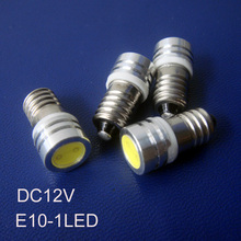 Lámpara led E10 de alta potencia 1W, bombilla led E10 de 1W, luz indicadora de LED E10 de 12V, luces de señal led E10 de 1W 12vdc, Envío Gratis 100 unids/lote 2024 - compra barato