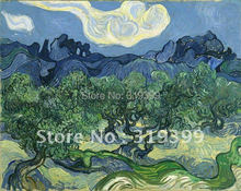 Reproducción de pintura al óleo de Vicent Van Gogh sobre lienzo de lino, el olivo, 100% hecho a mano, envío gratuito por DHL, calidad de museo 2024 - compra barato