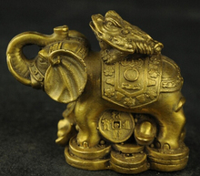 Latão de cobre artesanato elefante asiático sapo riqueza chinesa elefantes e estátua de escultura de toad artesanato pendurar para casa 2024 - compre barato