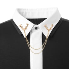 Vintage Style Jewelry Sheep Deer Head Women Tassel Women Tassel Chain Alloy Collar Pin Brooch Wholesale Christmas Gift Hot 2023 - buy cheap