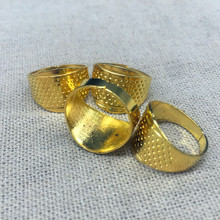 2Pcs DIY Tools Gold Ring Thimble Finger Protector Household Quilting Craft Accessories 2024 - buy cheap