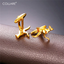 Collare Cufflinks For Mens Kangaroo Gold/Silver Color Cuff Link Men Jewelry Wholesale Animal Men Cufflinks High Quality C135 2024 - buy cheap