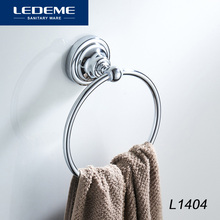 LEDEME Towel Racks Round Wall-Mounted Towel Holder Rings Chrome Plated Stainless Steel Bathroom Towel Racks Ring L1404 2024 - buy cheap