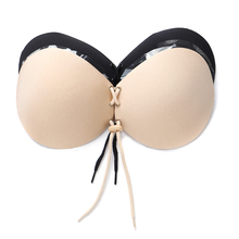 NEW Women Push Up Bra Self-Adhesive Silicone Bust Front Closure Strapless Invisible Bras Sujetador For Wedding Party 2024 - buy cheap