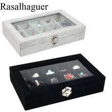 Caixas organizadoras de joias com tampa, anéis, brincos, suporte, colar, acessórios, prateleira de exibição 2024 - compre barato