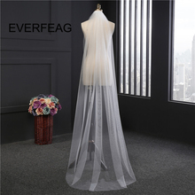 Simple 2 Meter Wedding Veil One Layer White Ivory Cut Edge Long Tulle Bride Veil with Comb DIY Women Accessories 2024 - buy cheap